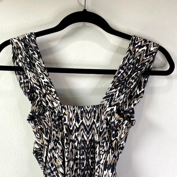 Badgley Mischka Rouched Wrap One Piece Swimsuit 4 - Picture 5 of 11